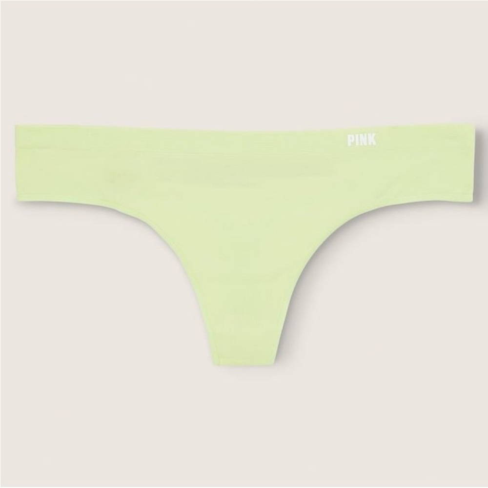 NWT Victoria’s Secret PINK Thong Lime Green Size XL